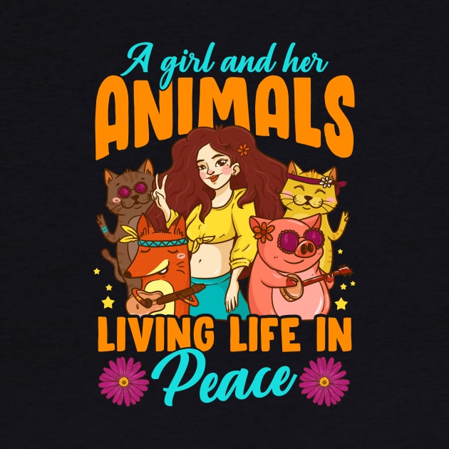 A Girl And Her Animals Living Life In Peace by theperfectpresents